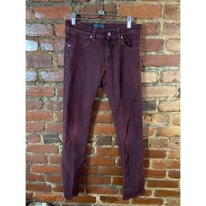 Men’s Zara Burgundy Skinny Jean
